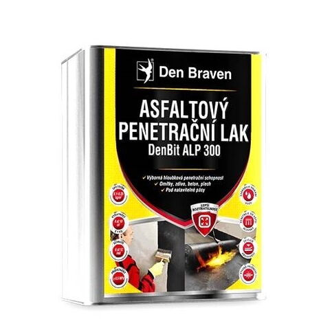 Obrázek produktu Lak asfaltový penetrační Den Braven Alp 300 kanystr – 9 kg 