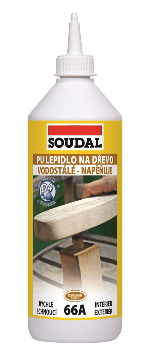 Obrázek produktu Lepidlo na dřevo polyuretan Soudal 66A – 750 g  