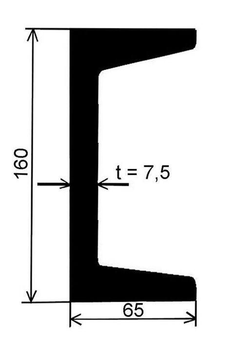 Obrázek produktu Nosník U 160 – 12 m