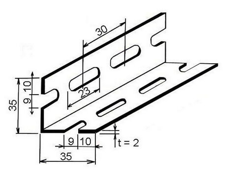 Obrázek produktu Profil L 35×35×2 mm děrovaný – 6 m