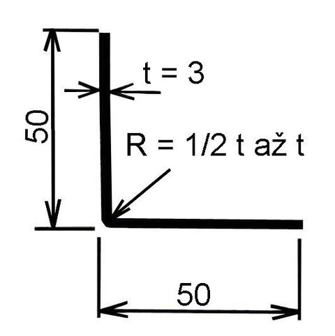 Obrázek produktu Jekl otevřený L 50×50×3 mm – 6 m