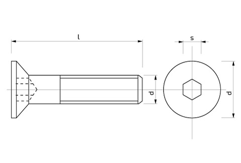 Obrázek produktu Šroub se zápustnou hlavou na imbus 10 x 80 mm Zn 10.9