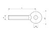 Oko M6 × 100 mm Zn