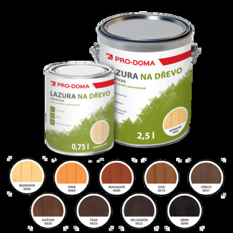 Obrázek produktu Lazura na dřevo PRO-DOMA barva pinie – 0,75 l