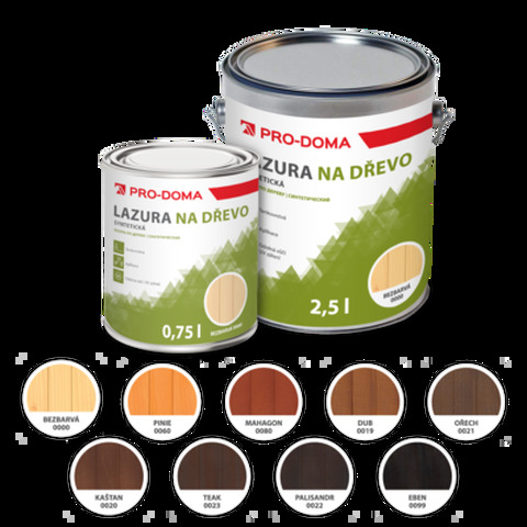 Obrázek produktu Lazura na dřevo PRO-DOMA barva teak –2,5 l