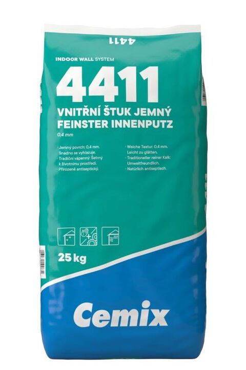 Obrázek produktu Štuk vnitřní jemný Cemix 4411 – 25 kg