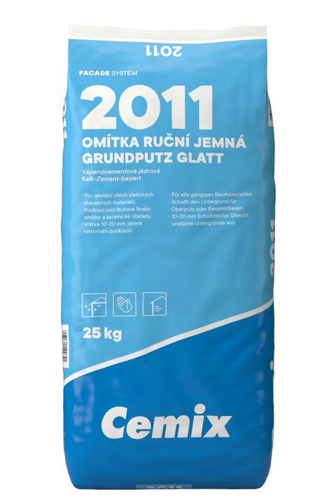 Obrázek produktu Omítka ruční jemná Cemix 2011 – 25 kg