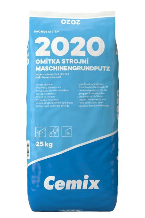 Obrázek produktu Omítka strojní Cemix 2020 – 25 kg