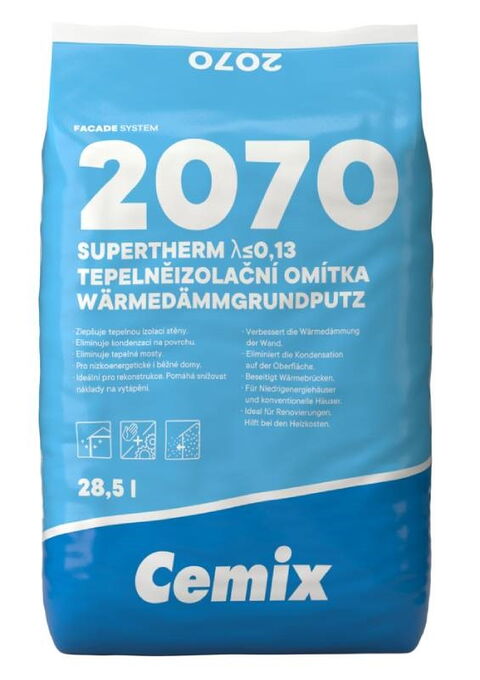 Obrázek produktu Omítka tepelněizolační Cemix 2070 Supertherm – 10 kg