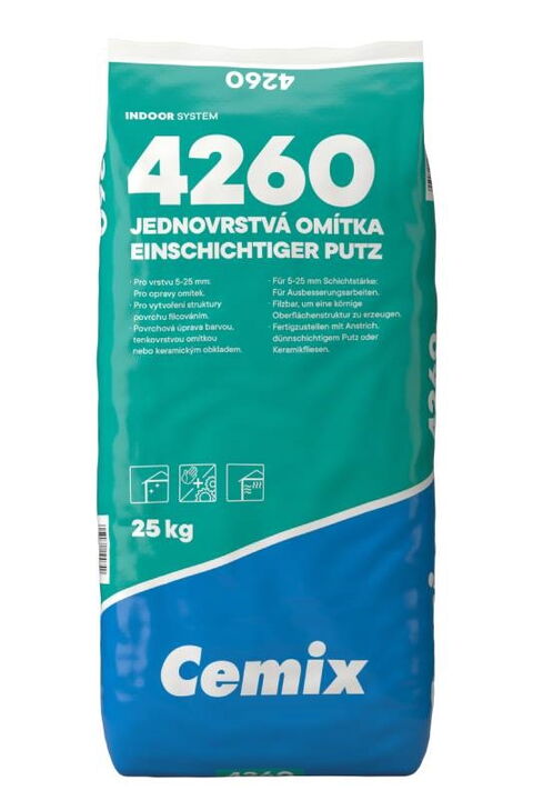 Obrázek produktu Omítka jednovrstvá Cemix 4260 – 25 kg