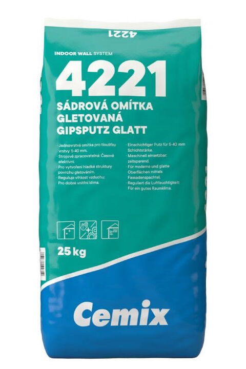 Obrázek produktu Omítka sádrová gletovaná 4221 – 25 kg