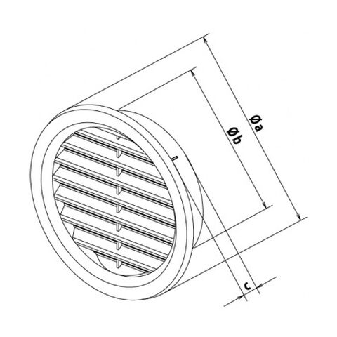 Obrázek produktu Mřížka větrací kruhová se síťovinou – průměr 110 mm bílá