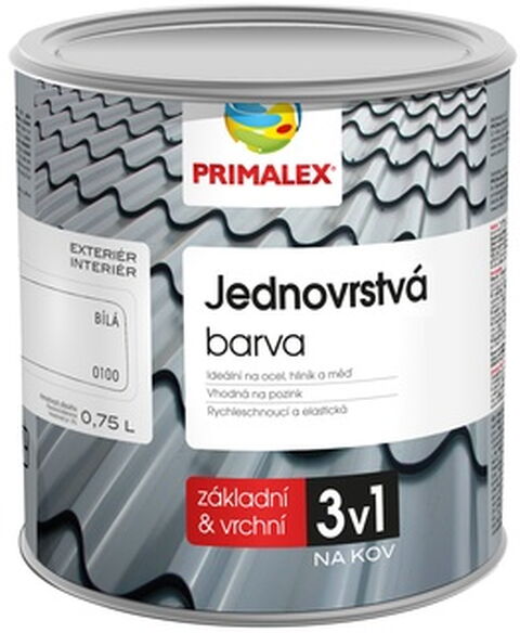 Obrázek produktu Barva jednovrstvá Primalex 3v1 grafitová – 0,75 l 